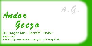 andor geczo business card